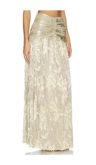 PatBO Golden Dust Lurex Maxi Skirt | Thumbnail 2