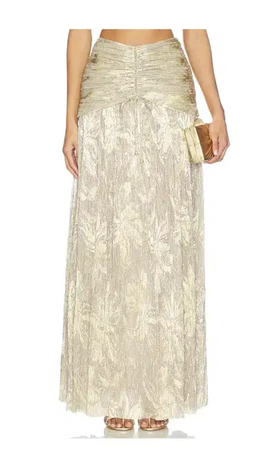 PatBO Golden Dust Lurex Maxi Skirt | Thumbnail 1