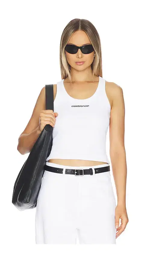 Casablanca Ribbed Tank Top
