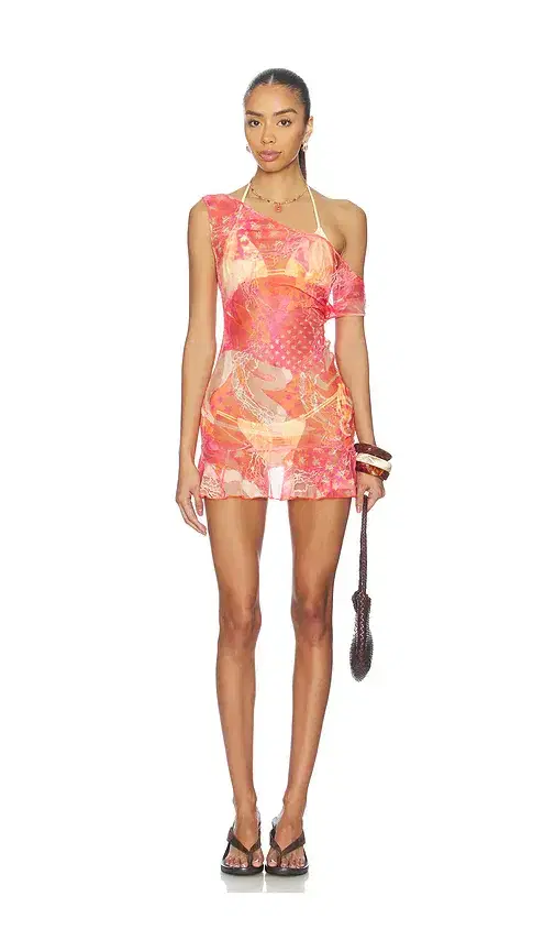 Donde Esteban Toronja Salpicon Mini Dress
