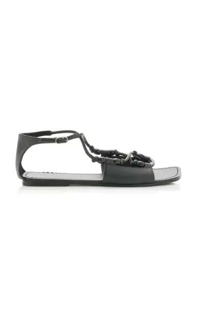 St. Agni Beaded Leather T-Strap Sandals | Thumbnail 3 St. Agni Beaded Leather T-Strap Sandals | Thumbnail 3