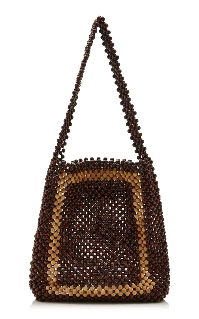 St. Agni Taxi Beaded Wooden Tote Bag
