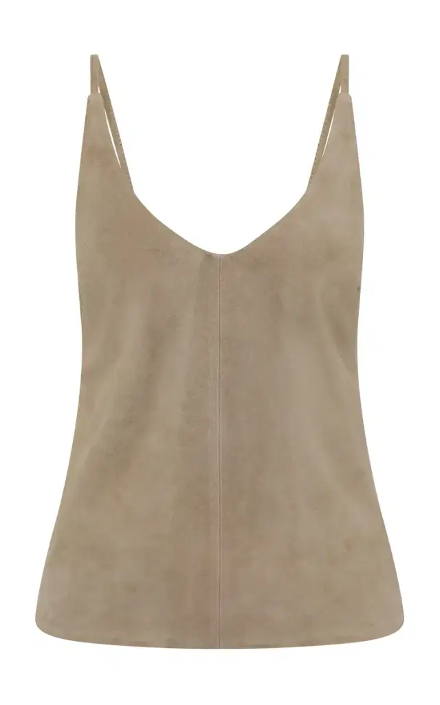 St. Agni Suede Low Back Tie Top