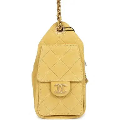 Chanel Chanel Mini 25 Hobo Bag Yellow Suede Antique Gold Hardware | Thumbnail 3 Chanel Chanel Mini 25 Hobo Bag Yellow Suede Antique Gold Hardware | Thumbnail 3