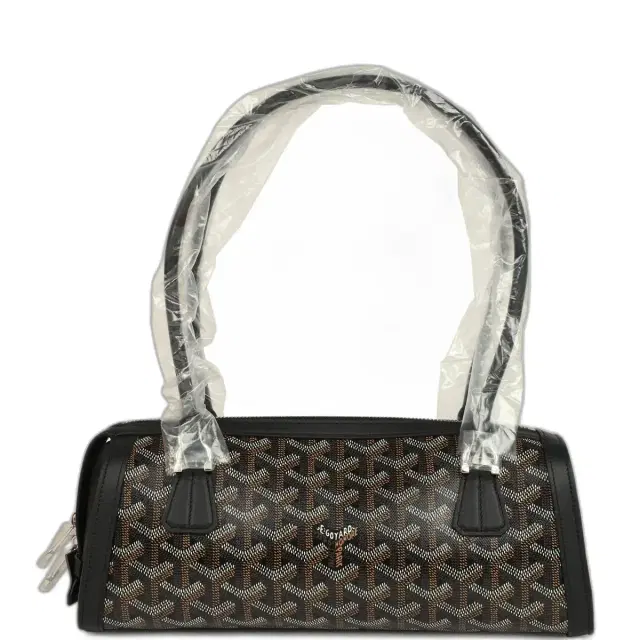 goyard Goyard Goyardine Canvas Bonbonnière Bag Black Chevroches Calfskin Palladium Hardware
