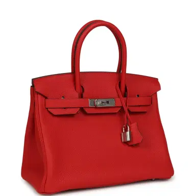 HERMÈS Hermes Birkin 30 Rouge Radieux Togo Palladium Hardware | Thumbnail 2 HERMÈS Hermes Birkin 30 Rouge Radieux Togo Palladium Hardware | Thumbnail 2