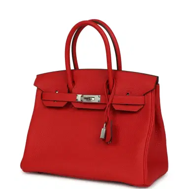 HERMÈS Hermes Birkin 30 Rouge Radieux Togo Palladium Hardware | Thumbnail 5 HERMÈS Hermes Birkin 30 Rouge Radieux Togo Palladium Hardware | Thumbnail 5