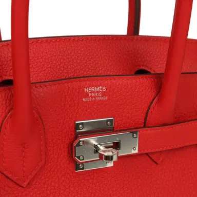 HERMÈS Hermes Birkin 30 Rouge Radieux Togo Palladium Hardware | Thumbnail 7 HERMÈS Hermes Birkin 30 Rouge Radieux Togo Palladium Hardware | Thumbnail 7