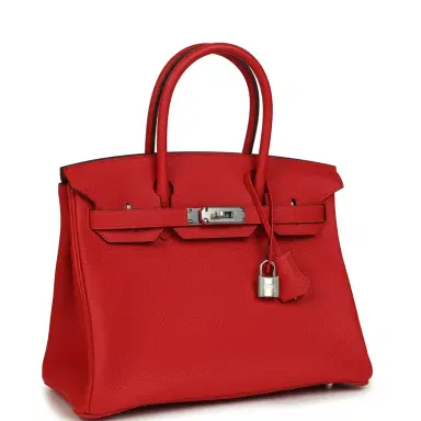 HERMÈS Hermes Birkin 30 Rouge Radieux Togo Palladium Hardware | Thumbnail 2 HERMÈS Hermes Birkin 30 Rouge Radieux Togo Palladium Hardware | Thumbnail 2