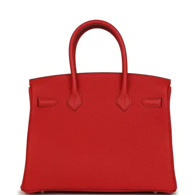 HERMÈS Hermes Birkin 30 Rouge Radieux Togo Palladium Hardware | Thumbnail 5 HERMÈS Hermes Birkin 30 Rouge Radieux Togo Palladium Hardware | Thumbnail 5