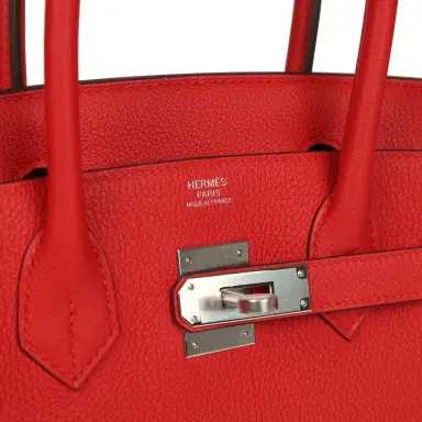 HERMÈS Hermes Birkin 30 Rouge Radieux Togo Palladium Hardware | Thumbnail 7 HERMÈS Hermes Birkin 30 Rouge Radieux Togo Palladium Hardware | Thumbnail 7
