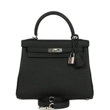 HERMÈS Hermes Kelly Retourne 25 Black Togo Palladium Hardware | Thumbnail 1 HERMÈS Hermes Kelly Retourne 25 Black Togo Palladium Hardware | Thumbnail 1