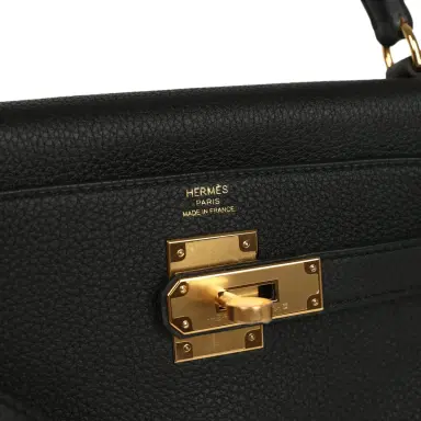HERMÈS Hermes Kelly Retourne 28 Black Togo Gold Hardware | Thumbnail 7 HERMÈS Hermes Kelly Retourne 28 Black Togo Gold Hardware | Thumbnail 7