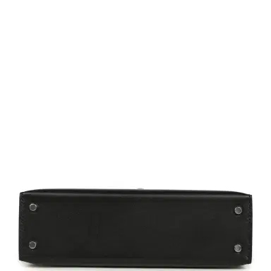 HERMÈS Hermes Kelly Sellier 20 "Cheval De Bois" Black and Multi Tadelakt Palladium Hardware | Thumbnail 6 HERMÈS Hermes Kelly Sellier 20 "Cheval De Bois" Black and Multi Tadelakt Palladium Hardware | Thumbnail 6