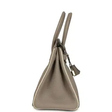 Madison Avenue Couture Pre-owned Hermes Special Order (HSS) Birkin 30 Gris Asphalte and Craie Togo Palladium Hardware | Thumbnail 3 Madison Avenue Couture Pre-owned Hermes Special Order (HSS) Birkin 30 Gris Asphalte and Craie Togo Palladium Hardware | Thumbnail 3