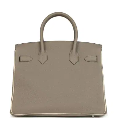 Madison Avenue Couture Pre-owned Hermes Special Order (HSS) Birkin 30 Gris Asphalte and Craie Togo Palladium Hardware | Thumbnail 4 Madison Avenue Couture Pre-owned Hermes Special Order (HSS) Birkin 30 Gris Asphalte and Craie Togo Palladium Hardware | Thumbnail 4