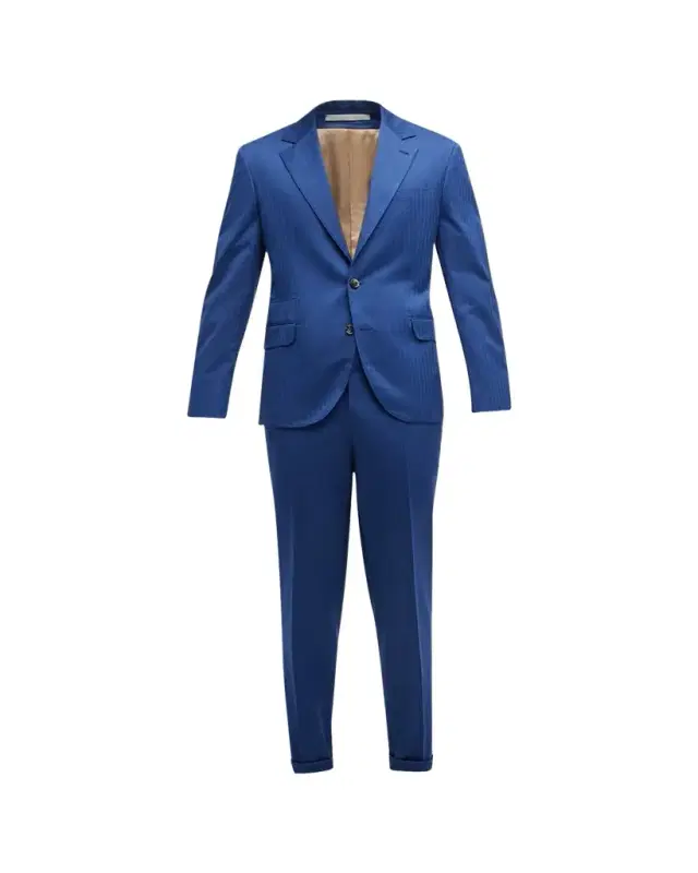 Men's Cotton Chevron Solaro 2-Piece Suit