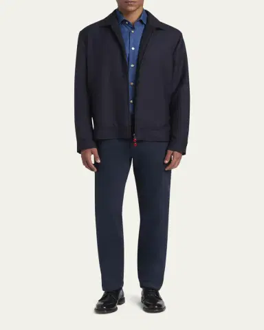 Kiton Men's Straight Leg Cotton-Stretch Five-Pocket Pants | Thumbnail 2 Kiton Men's Straight Leg Cotton-Stretch Five-Pocket Pants | Thumbnail 2