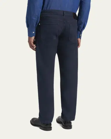 Kiton Men's Straight Leg Cotton-Stretch Five-Pocket Pants | Thumbnail 3 Kiton Men's Straight Leg Cotton-Stretch Five-Pocket Pants | Thumbnail 3