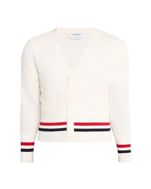 Men's Stitch Cotton RWB Half Cardigan