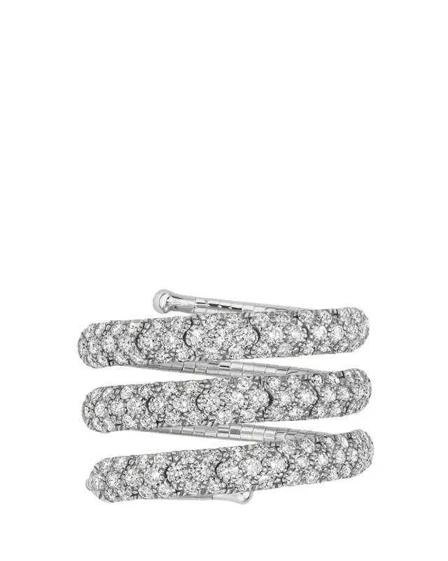 Mattia Cielo 18K White Gold Diamond Wrap Ring