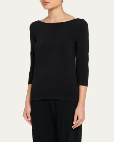 Wolford Cordoba Boatneck Stretch Cotton Top | Thumbnail 4