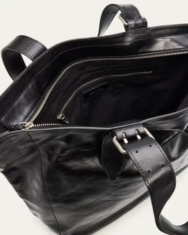 Dries Van Noten Men's Leather Messenger Bag with Shoulder Strap | Thumbnail 4 Dries Van Noten Men's Leather Messenger Bag with Shoulder Strap | Thumbnail 4