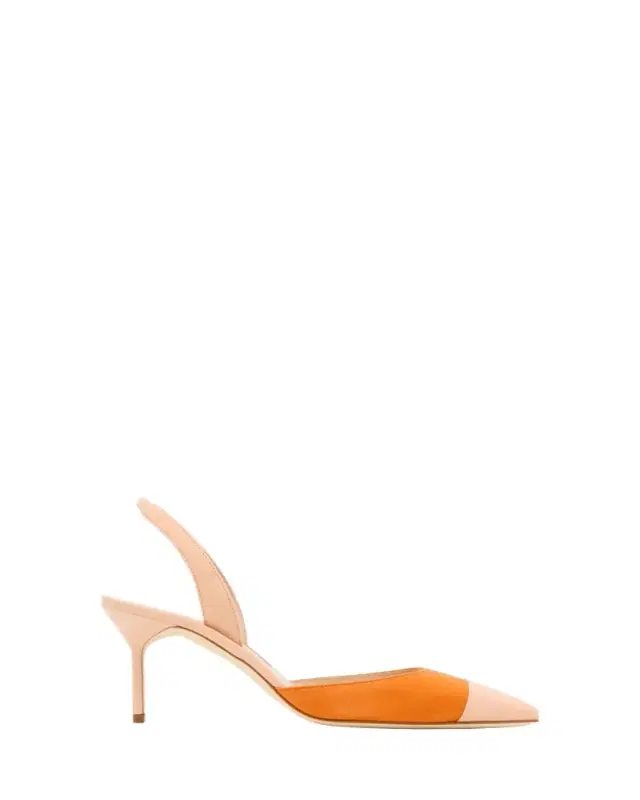 70mm Capsli Bicolor Suede Pumps
