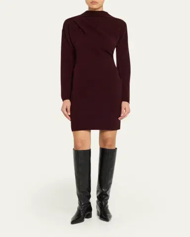 Helmut Lang Slouchy Wool-Blend Mini Sweater Dress | Thumbnail 2 Helmut Lang Slouchy Wool-Blend Mini Sweater Dress | Thumbnail 2