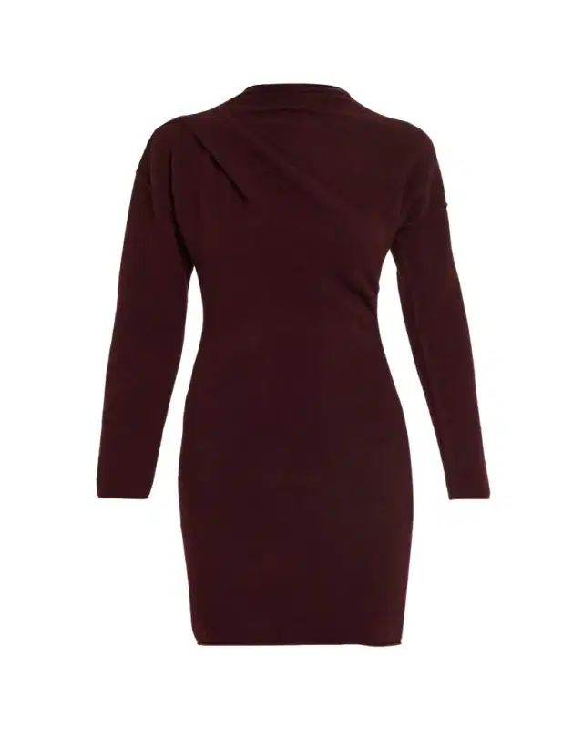 Helmut Lang Slouchy Wool-Blend Mini Sweater Dress