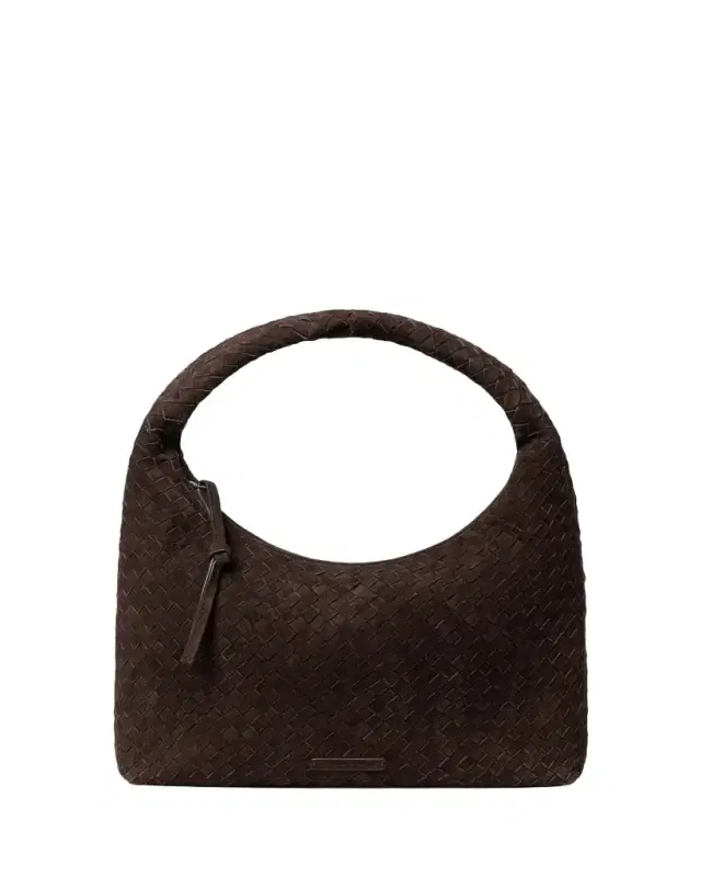 Willow Woven Suede Shoulder Bag