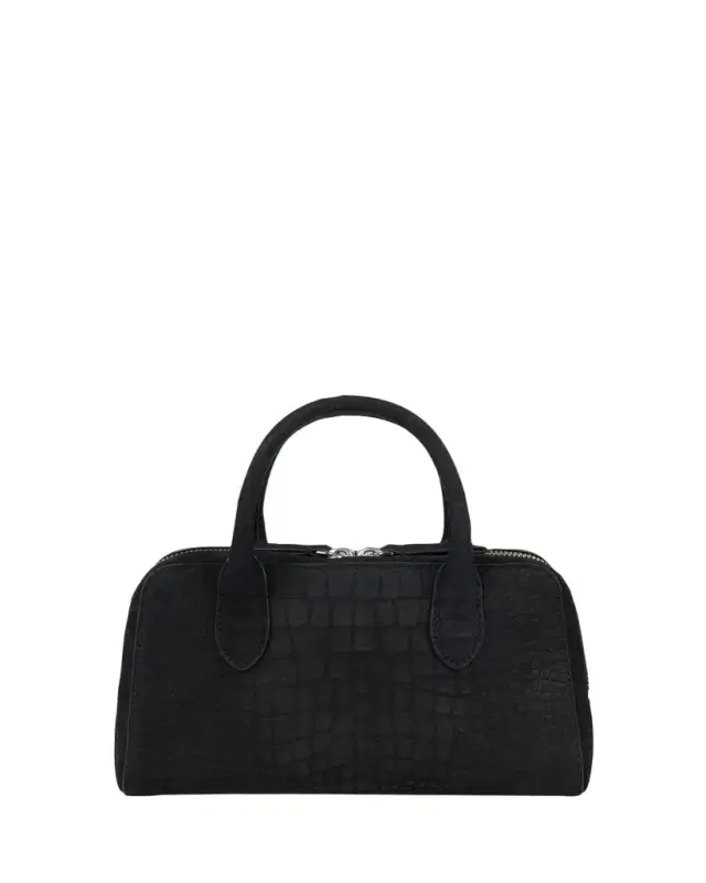 WE-AR4 The Ivy 22 Croc-Embossed Nubuck Leather Top-Handle Bag