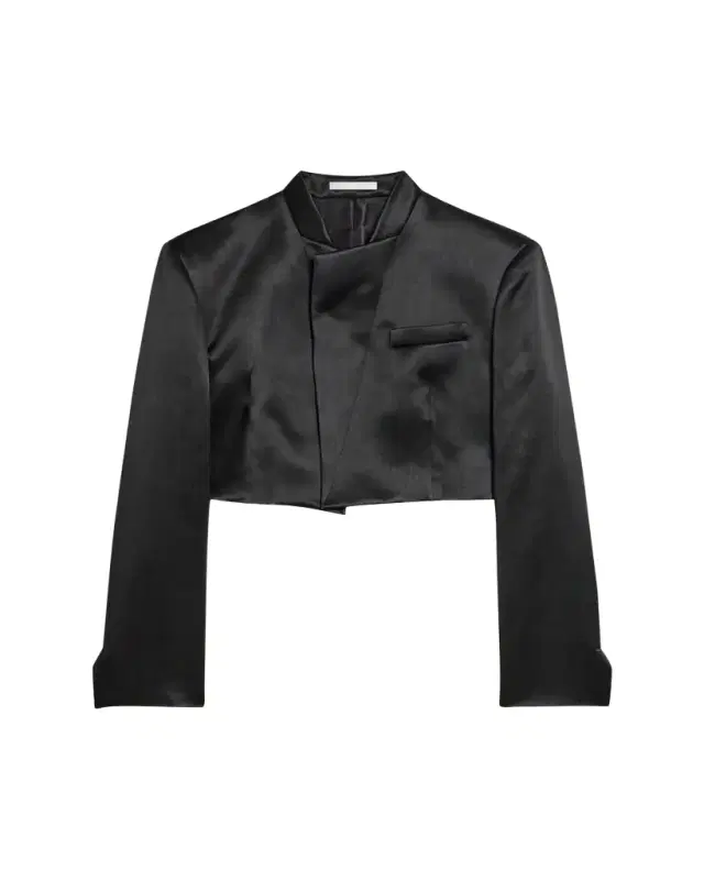 Cropped Satin Blazer