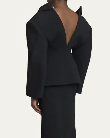 Givenchy Off-The-Shoulder Double-Breasted Cocoon Jacket | Thumbnail 3 Givenchy Off-The-Shoulder Double-Breasted Cocoon Jacket | Thumbnail 3