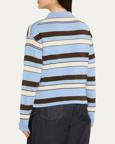 JW Anderson Striped Knit Rugby Polo Shirt | Thumbnail 3