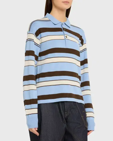JW Anderson Striped Knit Rugby Polo Shirt | Thumbnail 8