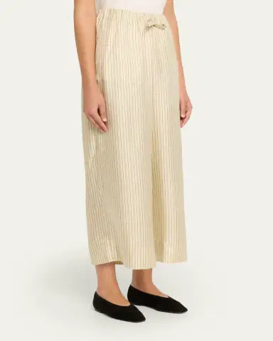 TOTEME Striped Straight-Leg Ankle Dinner Trousers | Thumbnail 4 TOTEME Striped Straight-Leg Ankle Dinner Trousers | Thumbnail 4