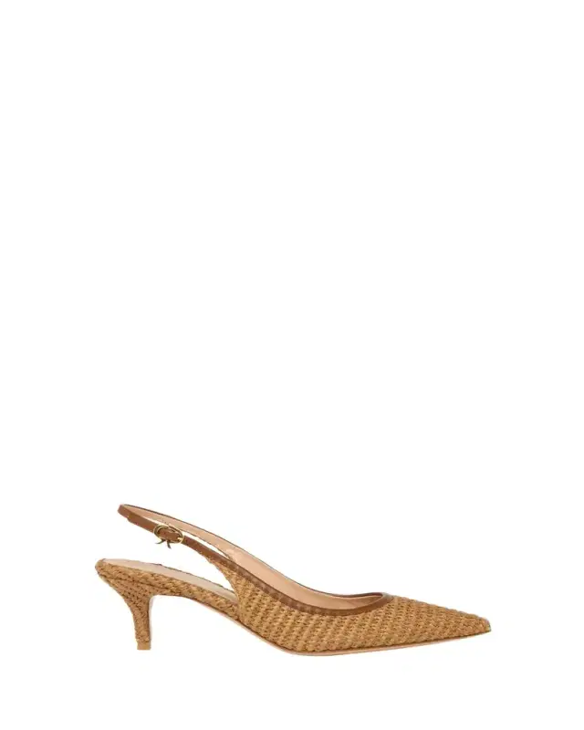 Marbella Raffia Slingback Pumps