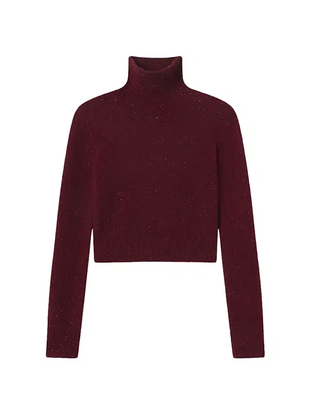 FRAME Women's The Cashmere Fleck Turtleneck Sweater - Pinot
