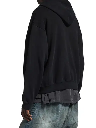 Balenciaga Men's Lion Zip-Up Hoodie - Black - Size Large | Thumbnail 5
