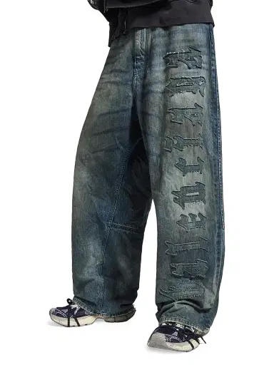 Balenciaga Men's Minimal Baggy Jeans - Dirty Grey Light Blue - Size Large | Thumbnail 3 Balenciaga Men's Minimal Baggy Jeans - Dirty Grey Light Blue - Size Large | Thumbnail 3