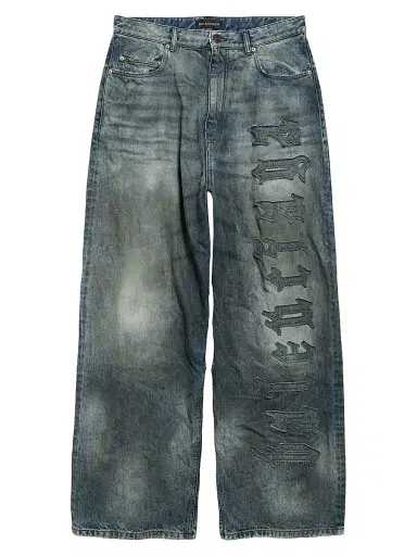Balenciaga Men's Minimal Baggy Jeans - Dirty Grey Light Blue - Size Large | Thumbnail 1 Balenciaga Men's Minimal Baggy Jeans - Dirty Grey Light Blue - Size Large | Thumbnail 1