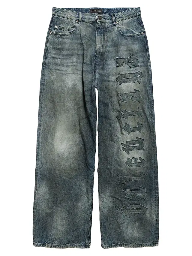 Balenciaga Men's Minimal Baggy Jeans - Dirty Grey Light Blue
