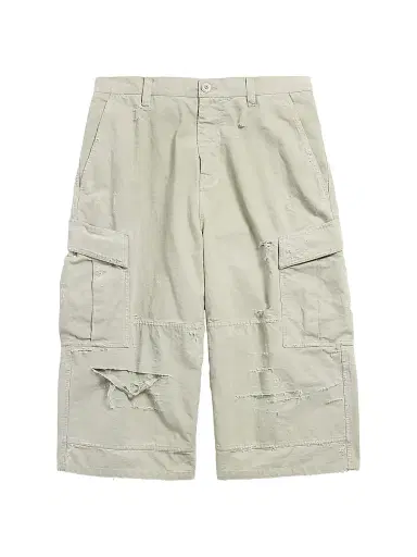 Balenciaga Men's Cropped Cargo Pants - Military Beige - Size 34 | Thumbnail 1 Balenciaga Men's Cropped Cargo Pants - Military Beige - Size 34 | Thumbnail 1