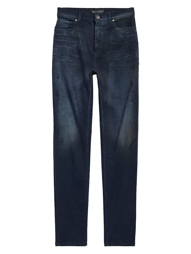 Balenciaga Women's Skinny Pants - Navy Dirty Dark Blue