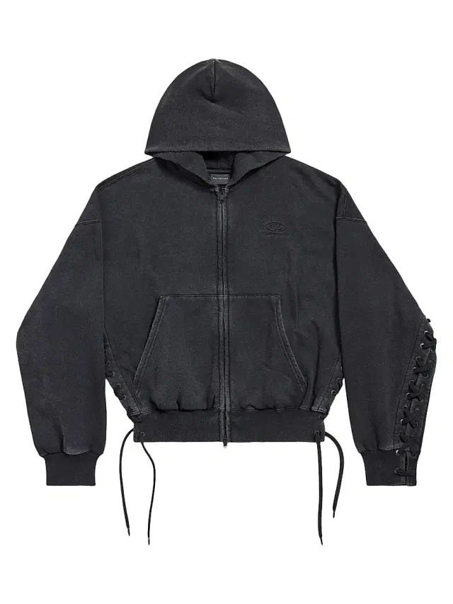 Women's Loop Sports Icon Lace-Up Hoodie - Faded Black