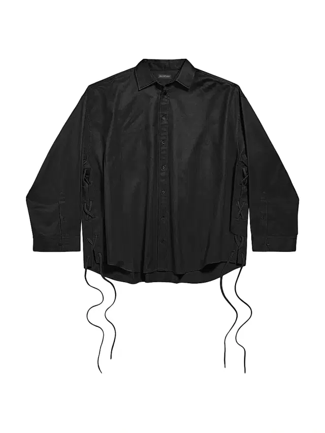 Women's Lace-Up Shirt - Black