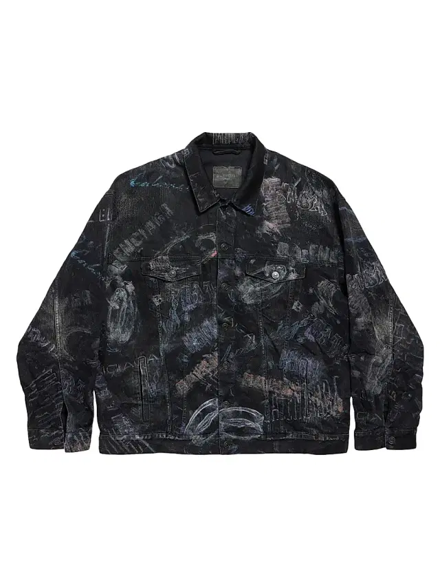 Men's Oversized Jacket - Black Fade Out