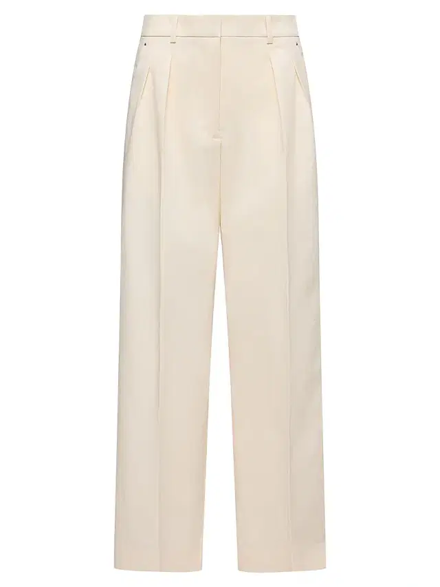 Moncler Women's Tailored Pants in Cotton Gabardine - White