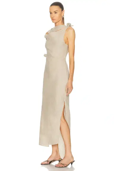 Coperni Linen Flower Gown | Thumbnail 3